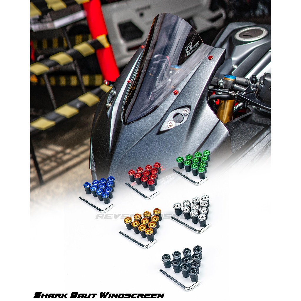 SHARK CNC UNIVERSAL MOTORCYCLE WINDSHIELD BOLT (M5 x 15mm)