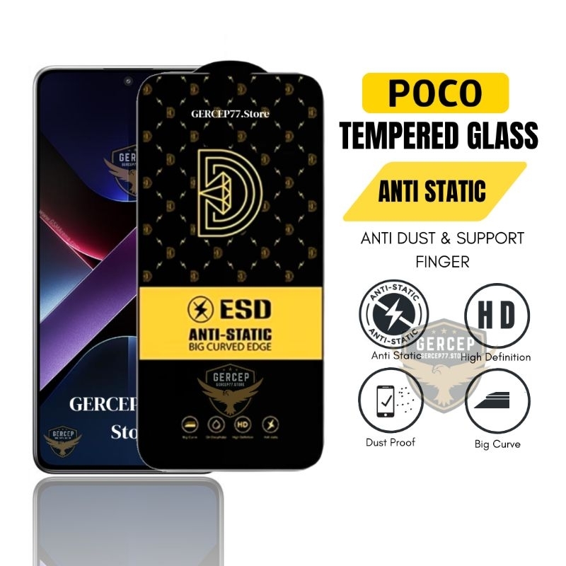 TG HD Anti Static Poco X7 Pro 5G X6 Pro 5G X6 5G X6 Neo 5G รายงานนิ้ว