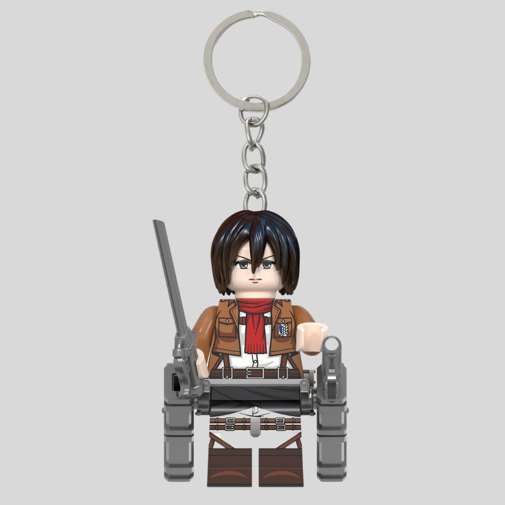 GANTUNGAN Mikasa Ackerman LEGO พวงกุญแจ | พวงกุญแจ LEGO Mikasa Ackerman | ชุดโจมตีไททัน
