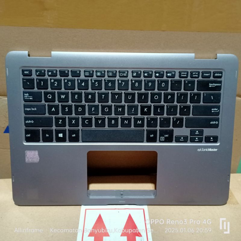 คีย์บอร์ดและกรอบ ASUS VivoBook Flip 14 TP401N TP401NA TP401MA F123IT