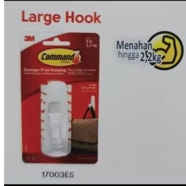 GANTUNGAN ไม้แขวนเสื้ออเนกประสงค์ 3M ตะขอขนาดใหญ่ 17003ES 3M Commad - ตะขอ 3M
