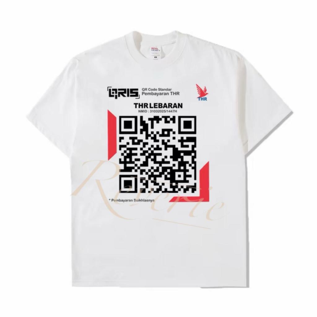 QRIS THR EID เสื้อยืดสามารถปรับแต่งได้ QRIS VIRAL เสื้อผ้าเทรนด์ SILAHTURALMI EID AL-FITR TWINNING C