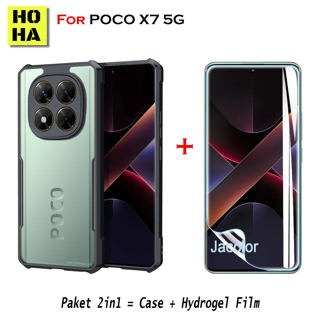 2in1 Case Fusion Xiaomi Poco X7 5G Package แถมฟิล์มไฮโดรเจล - Hoha Acc