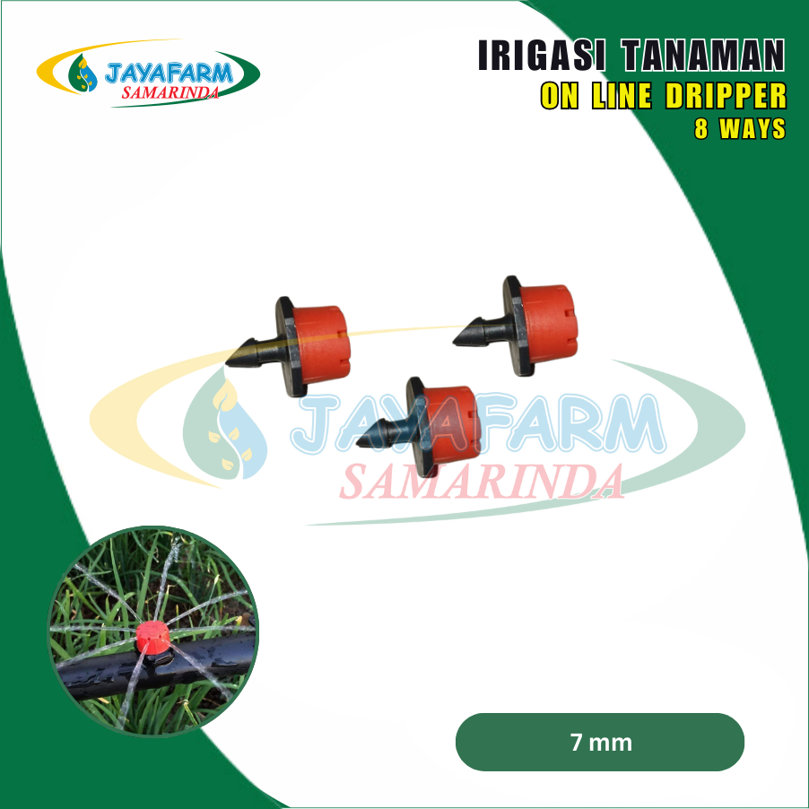 On Line Dripper / Dripper Puter 8 Ways - 7 mm