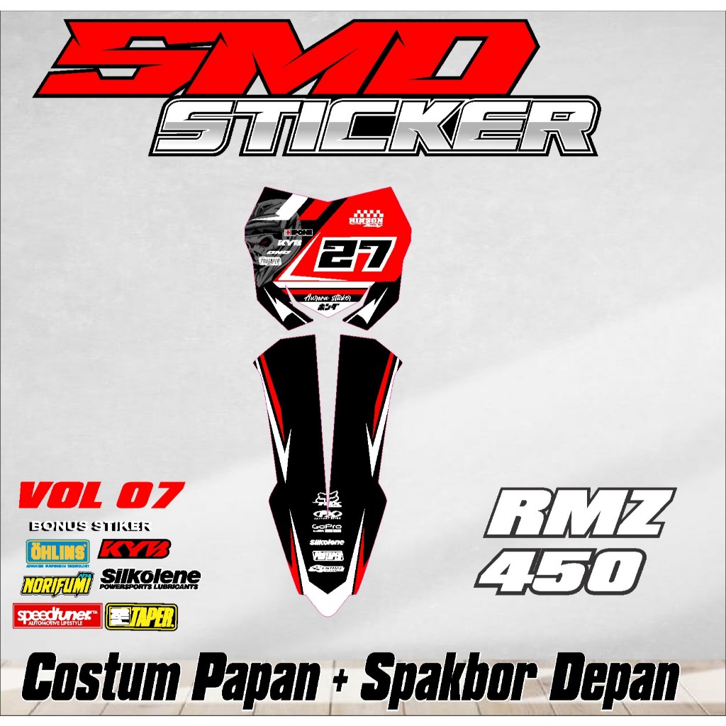 ใหม่ล่าสุด DECAL BOARD FRONT REAR FENDER RMZ 450 KX KLX 150 KLX BF KLX GORDON DTRACKER KX YZ KTM VIA