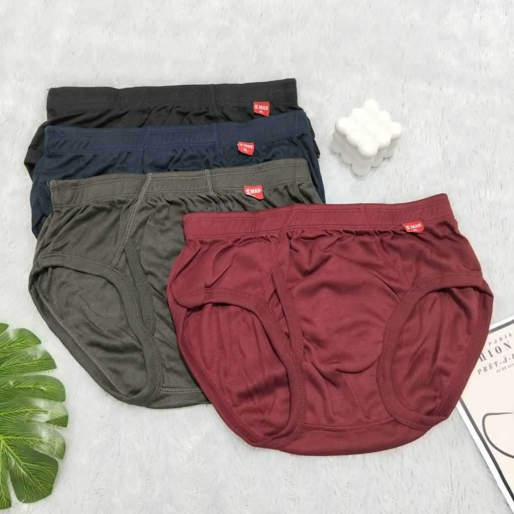 TRADE PACKAGE (1 โหล) TS MAN MENS UNDERWEAR (4w) ซีดีเพลง BASIC BRIEF สีเข้ม