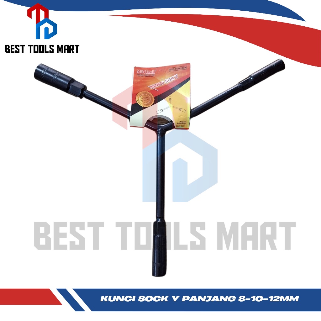 ประแจกระบอก Maxtech Y 8-10-12 มม. ประแจกระบอก Y ยาวสีดํา ประแจกระบอก Maxtech Y สีดํา