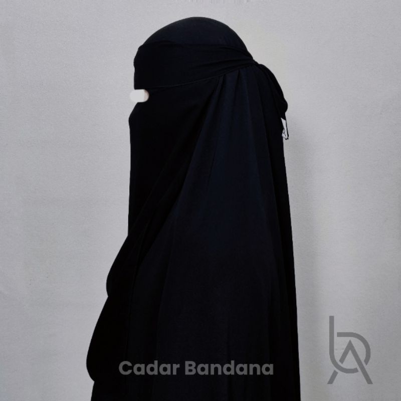 BANDANA VEIL // FRINGE VEIL // NIQOB // ARABIC CHIFON // DEEP BLACK