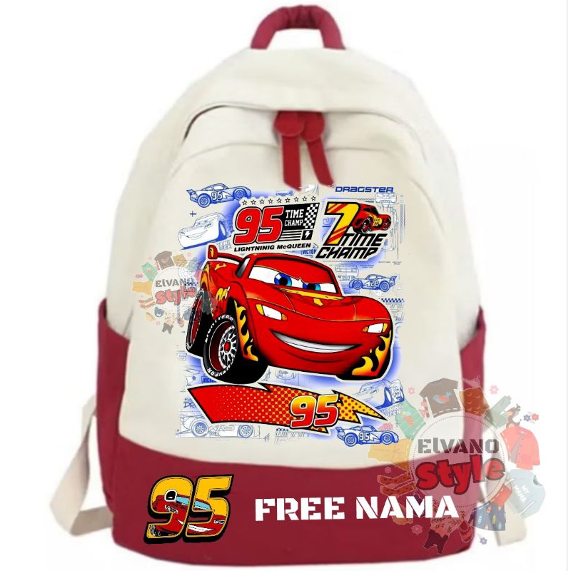 MCQUEEN Motif กระเป๋าเป้เด็กผู้ชาย