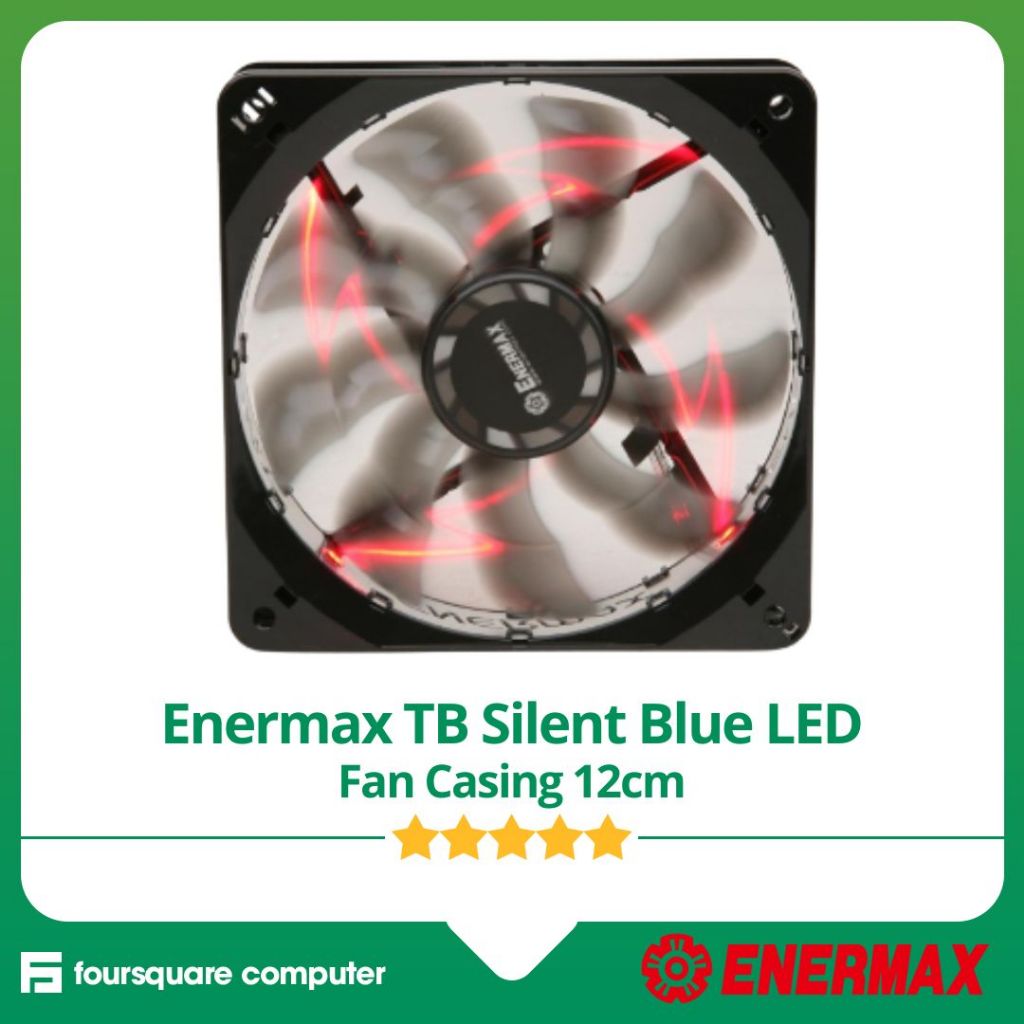 Enermax TB ปลอกพัดลมเงียบ 12 ซม. LED สีแดง