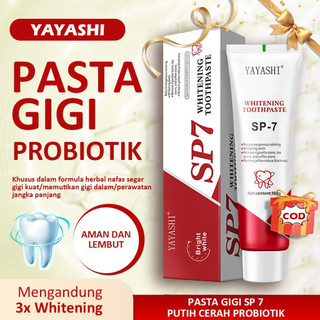 Pasta gigi SP7 odol pemutih gigi dan karang gigi Rrobiotic Whitening Toothpaste -Perawatan Mulut Menyegarkan untuk Gigi Bersih, Cocok untuk Priadan Wanita SP7