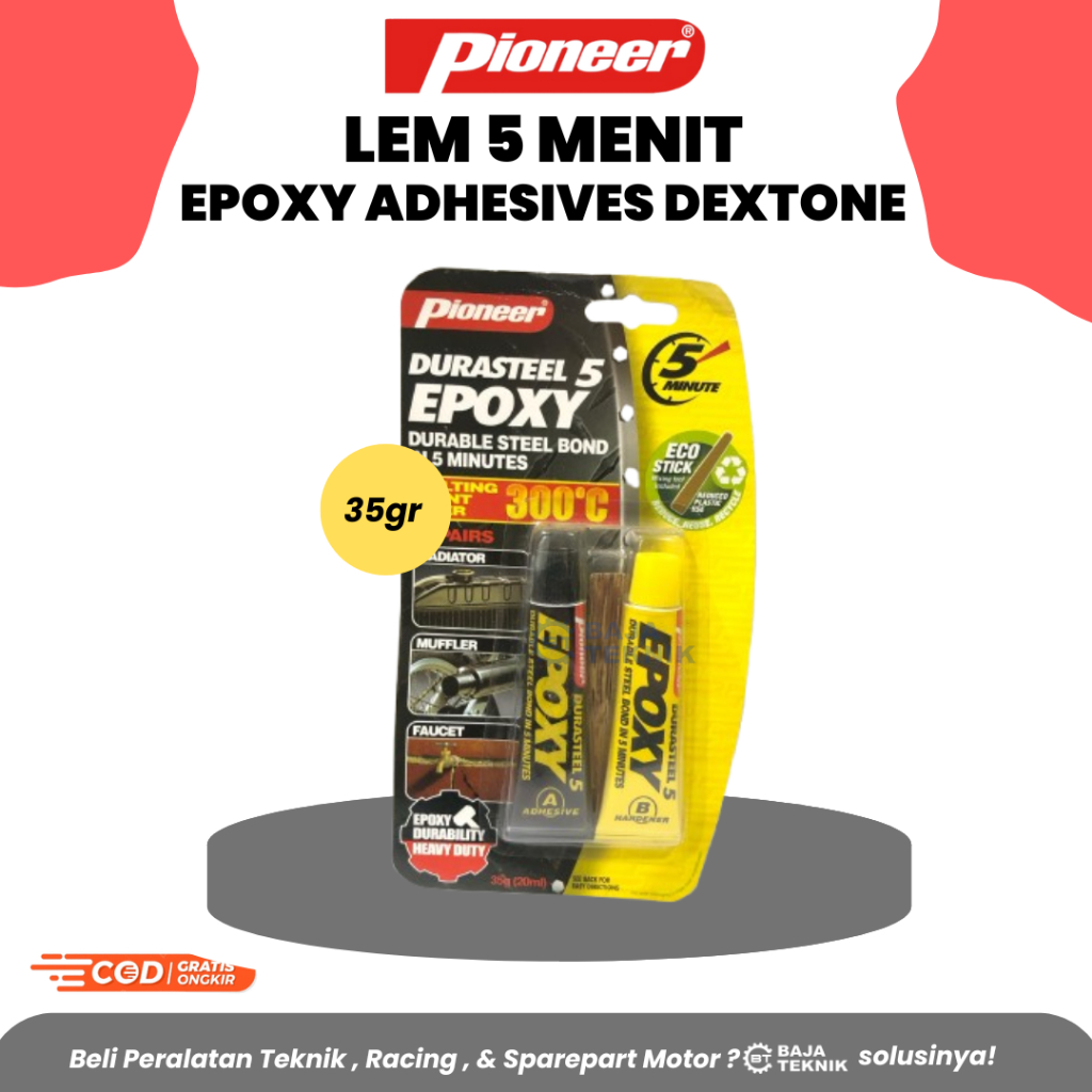 MESIN 300C DURASTEEL EPOXY HEAT RESISTANT IRON GLUE 5 MINUTES | ENGINE GLUE | PIONEER DURASTEEL 5 EP