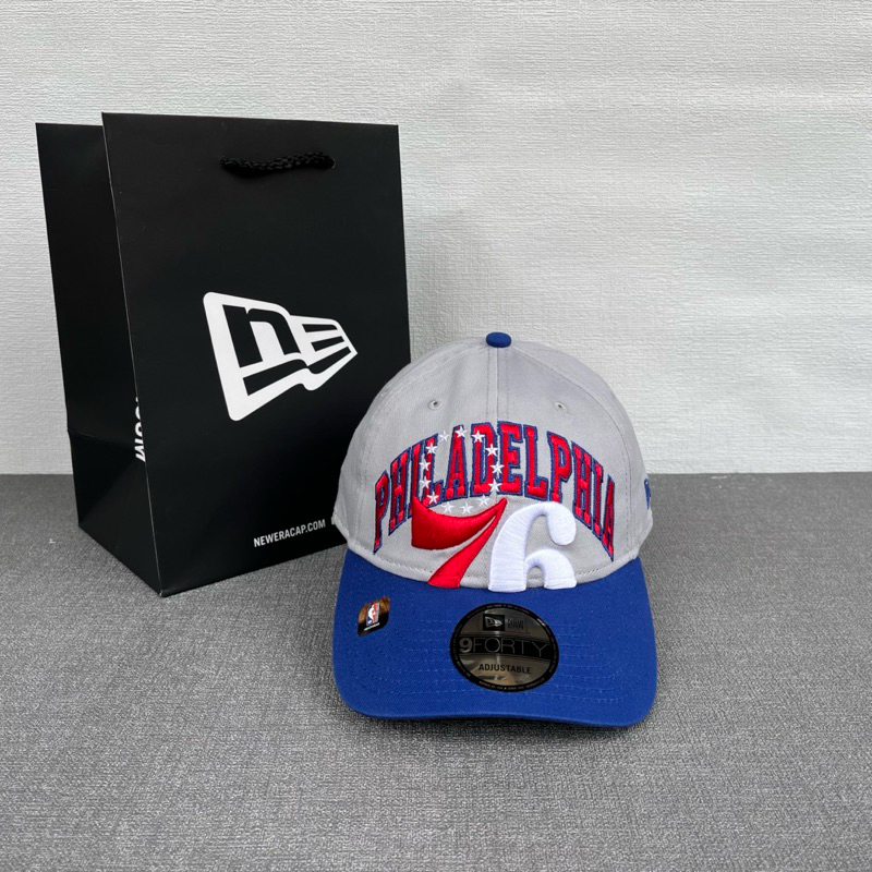 NEW ERA 9Forty PHILADELPHIA 76ers หมวกอย่างเป็นทางการดั้งเดิม