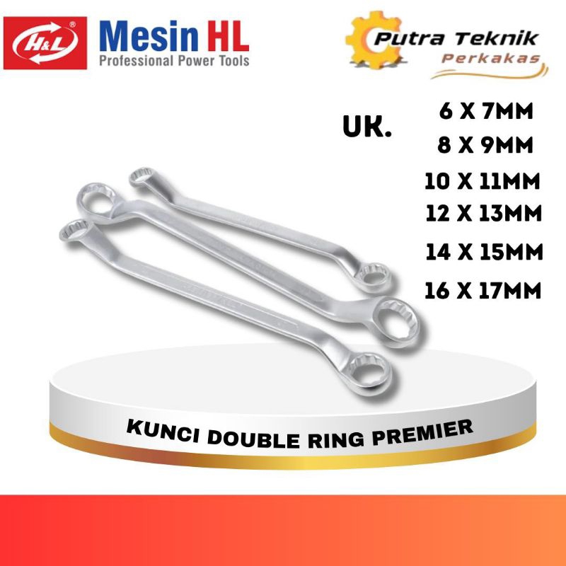 H&L HNL HL PREMIER DOUBLE RING KEY UK 6*7MM - 16*17MM (HHTD0001)