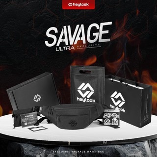 (Exclusive) - Waist Bag Pria SAVAGE Tas Selempang Cowok Waterproof Sling Bag Kulit Anti Air Waistbag Crossbody Shoulder Bag Tas Pinggang Distro