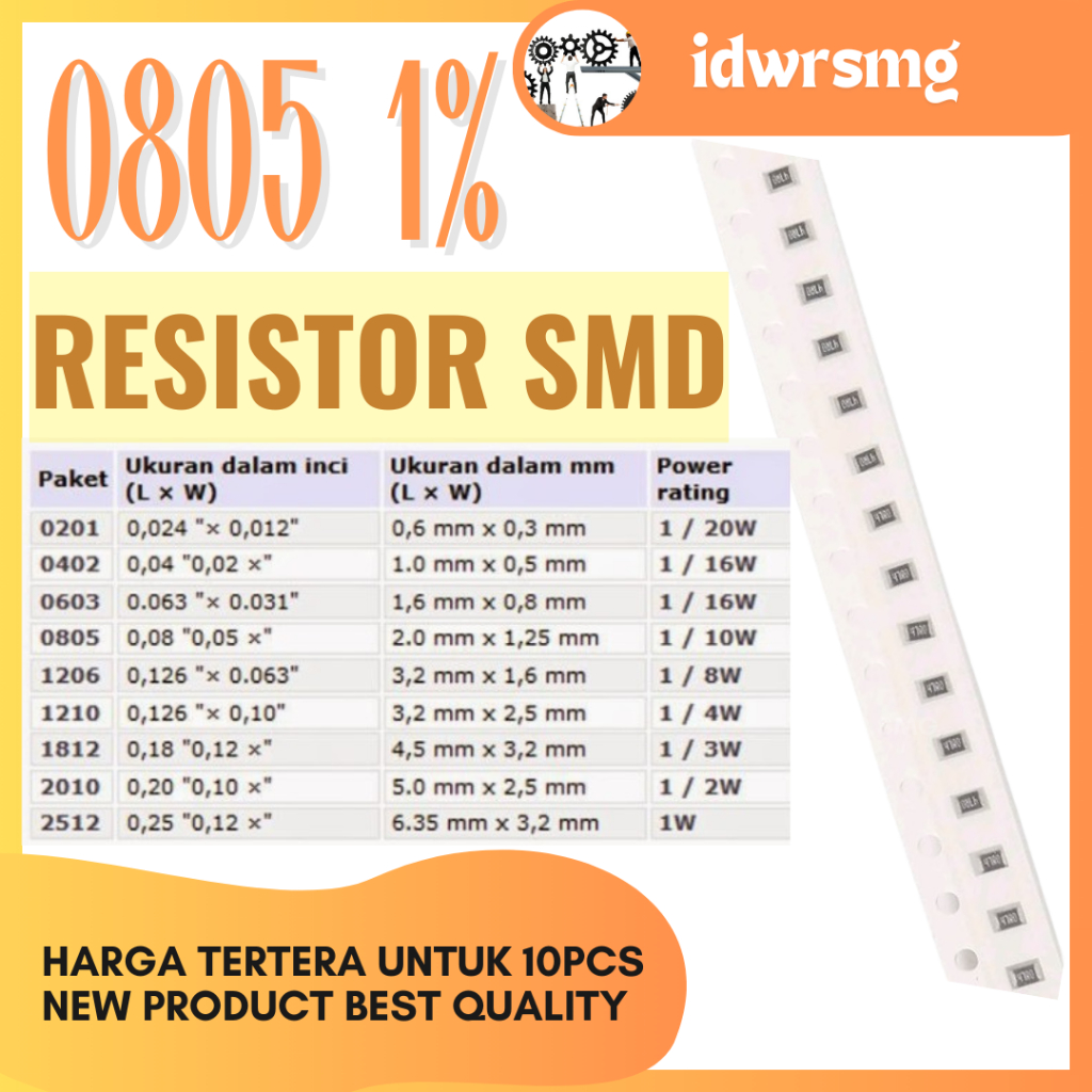 ตัวต้านทาน SMD 120R 0805 ±1% ตัวต้านทานฟิล์มหนาตัวต้านทานชิป SMD 120 OHM 121 120Ω