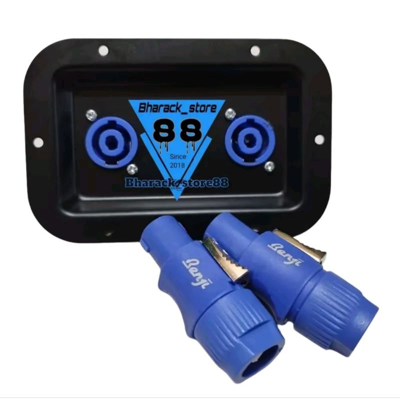 แผงแหลมคม 2 หลุม + 2 ซ็อกเก็ต Benji spikon + 2 แจ็ค Benji spikon / ขั้วต่อแบนครบชุด benji