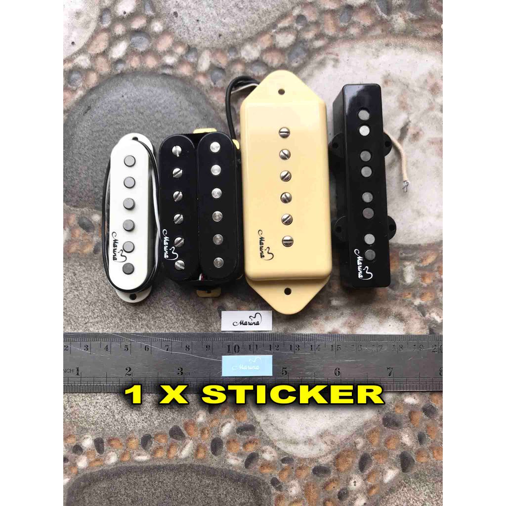 Marina Writing Guitar Pickup สติกเกอร์สําหรับ Humbucker Single Soapbar Pickups กีตาร์หรือเบสไฟฟ้า