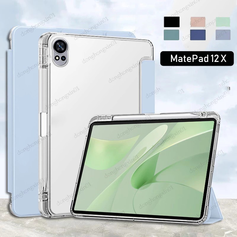 เคสอัจฉริยะ Huawei Matepad 12 X Leather Transparent Casing With Spen Slot