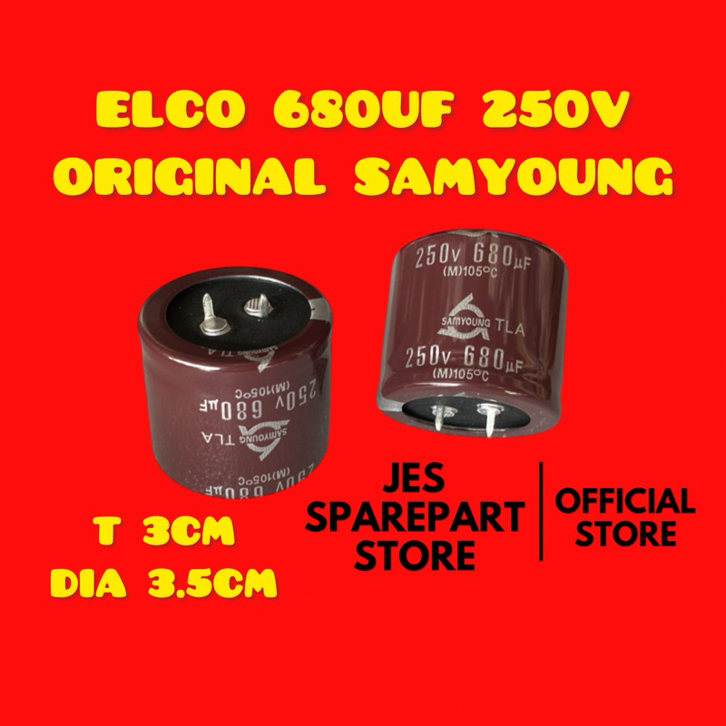 ELCO 680UF 250V SAMYOUNG ดั้งเดิม