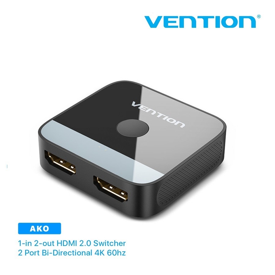 Vention AKO HDMI Splitter 1 in 2 Out & Switcher 2 in 1 out 4K @60Hz สองทิศทาง