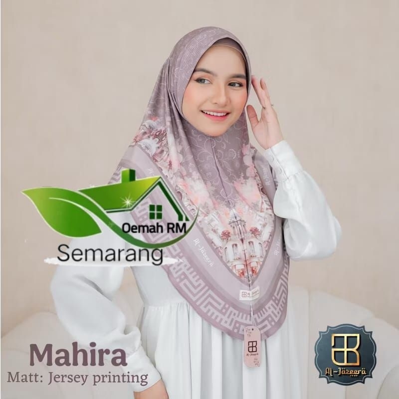 NEWEST Bergo Hijab with Sublim MAHIRA Jersey Motif Instant Hijab by Al Jazeera
