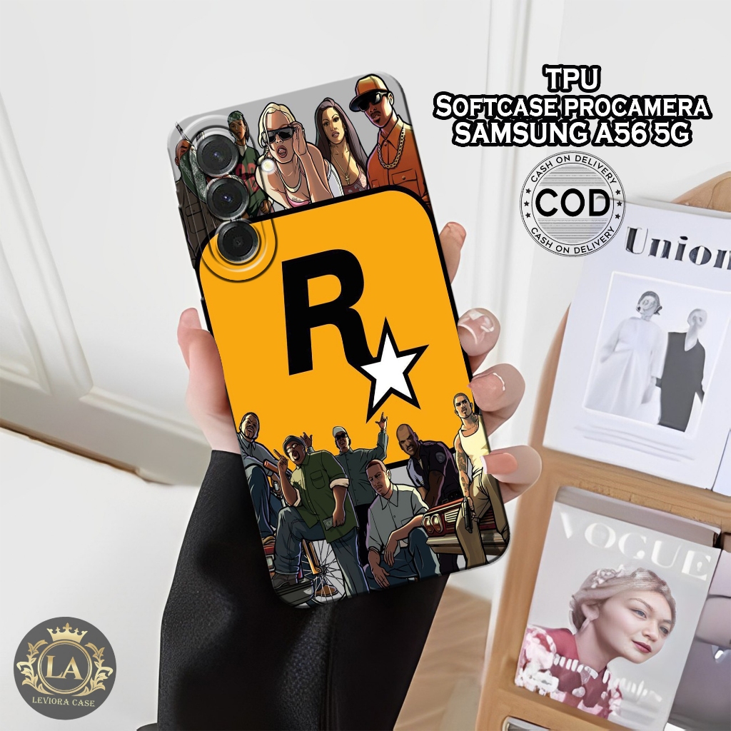 HP เคส Samsung A56 5G รุ่นล่าสุด - เคส Leviora - เคส GTA Fashion - Samsung A56 5G Softcase - เคสกล้อ