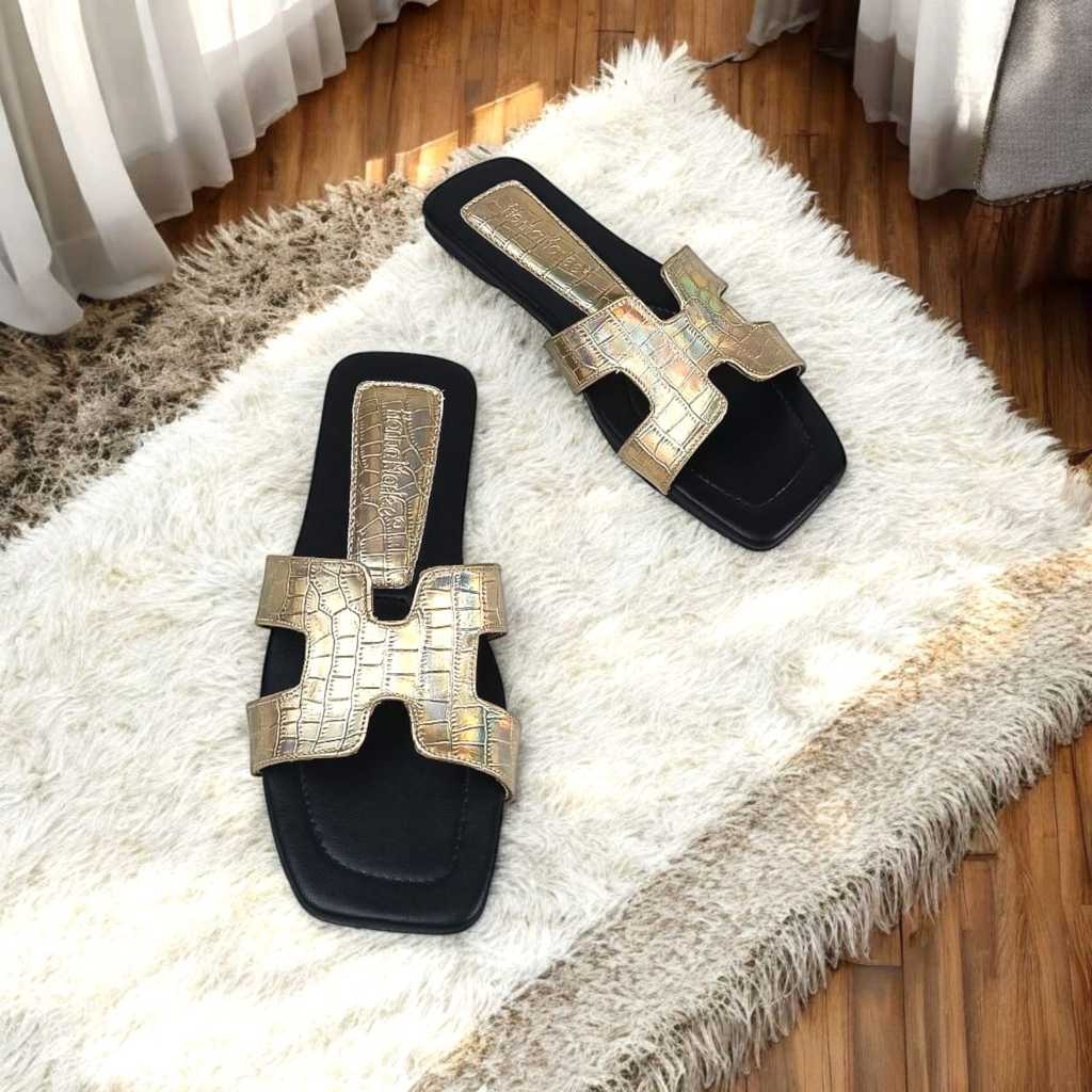 Hanna Marlee NKP-037 HEMERA รองเท้าแตะส้นแบนผู้หญิง