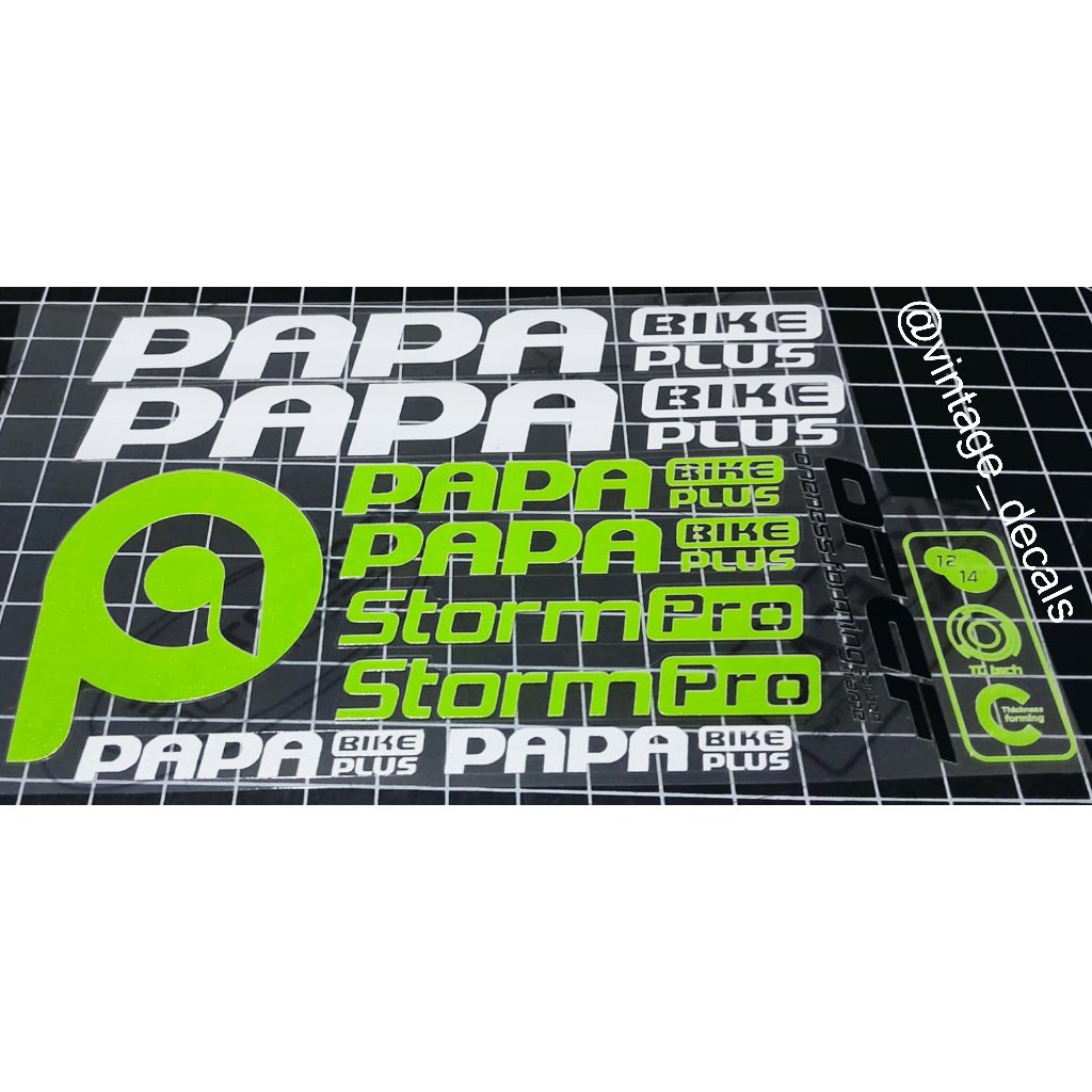 Ticker decals balance push bike PAPA BIKE PLUS flash runner storm pro FTL