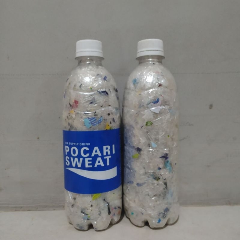 Ecobrick Pocari Sweat Bottle 500ml 200gram ถุงพลาสติกสะอาด