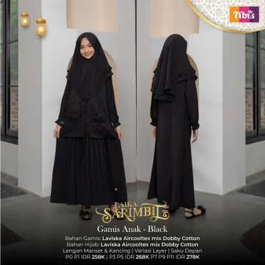 NIBRAS LAIKA CHILDRENS GAMIS HIJAB SET