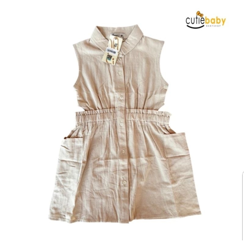 KHAKI SLEEVELESS DRESS | ชุดเดรสเด็กผู้หญิง | CHILDRENS FASHION DRESS