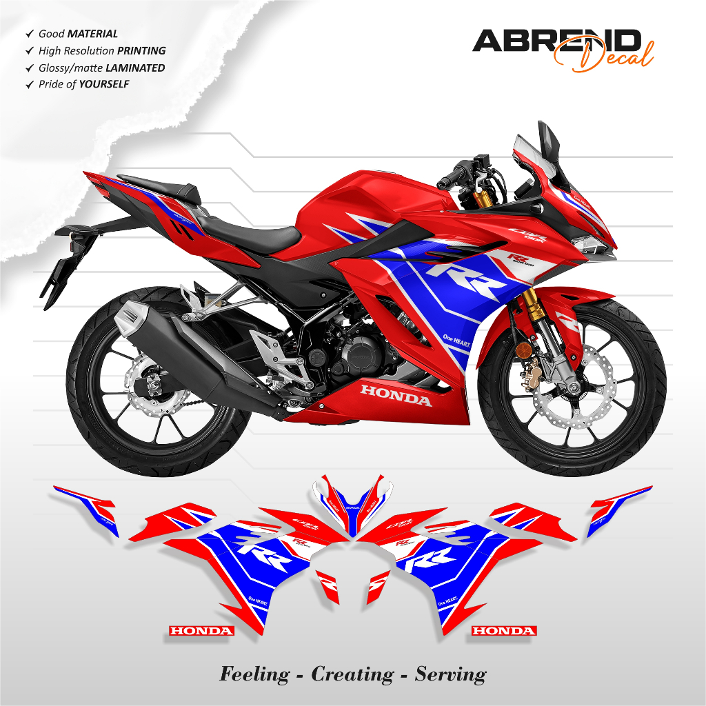CBR 150 R ใหม่ RWB CUSTOM STRIPING / HONDA CBR 150R K45R สติ๊กเกอร์มอเตอร์ไซค์ / สต็อก DECAL / CBR 1