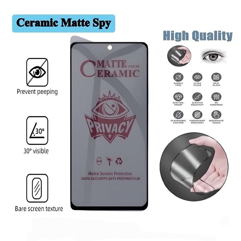 LAYAR ป้องกันหน้าจอ Anti Spy เซรามิค Matte Screen Protector Anti Peep Break Scratch Samsung A54 A55 