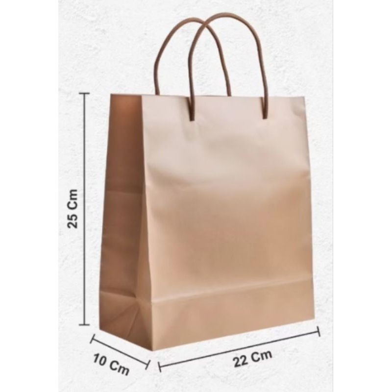 ถุงกระดาษสีน้ําตาล PLAIN KRAFT - KRAFT WEDDING SOUVENIR BAG