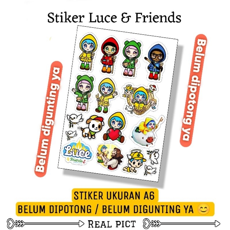 สติ๊กเกอร์ LUCE & FRIENDS / สติ๊กเกอร์ไวนิลขนาด A6 / สติ๊กเกอร์ / สติ๊กเกอร์น่ารัก