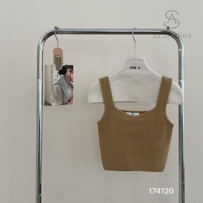 [LC] ONE-K 174120 BKK IMPORTED CROP KNIT TANKTOP