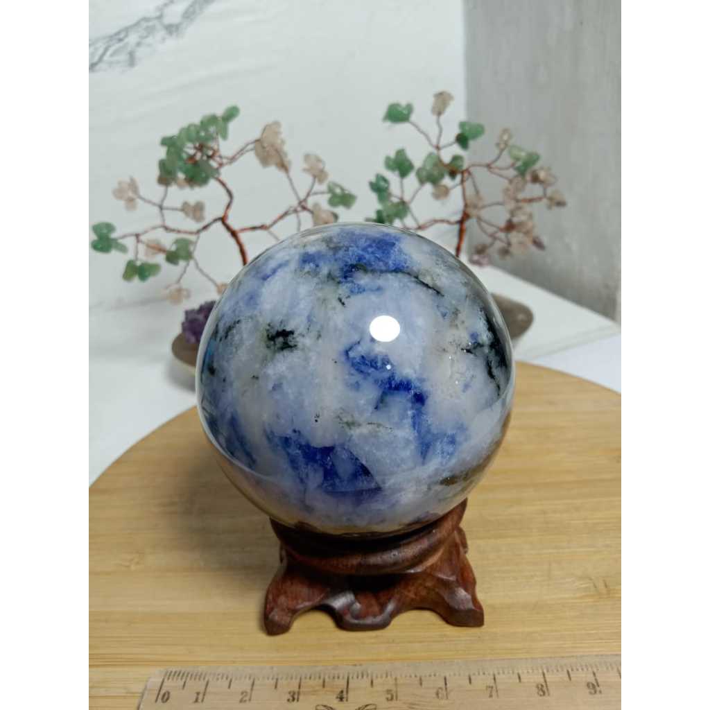 เครื่องลายครามธรรมชาติ Jasper Sphere UV Reactive Stone (7)