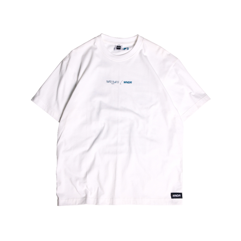 WNDR X Paper Plates Pizza Oversize Tee สีขาว