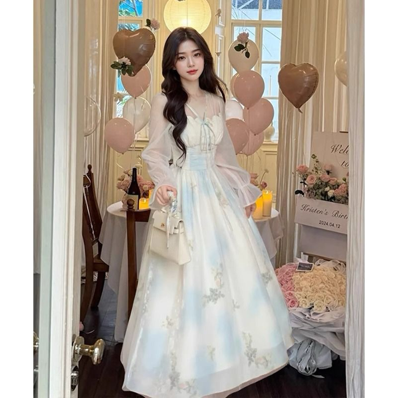 CANDY ChifBlue Dress Premium Lining Import Korean Dress DD-29020