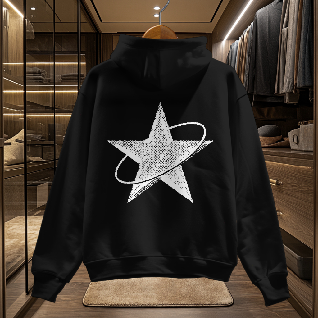 ผู้ชาย Boxy Hoodie สีดํา Hoodie ผู้ชายและผู้หญิง/Hoodie Starlightstreetwear oversize Unisex Distro เ