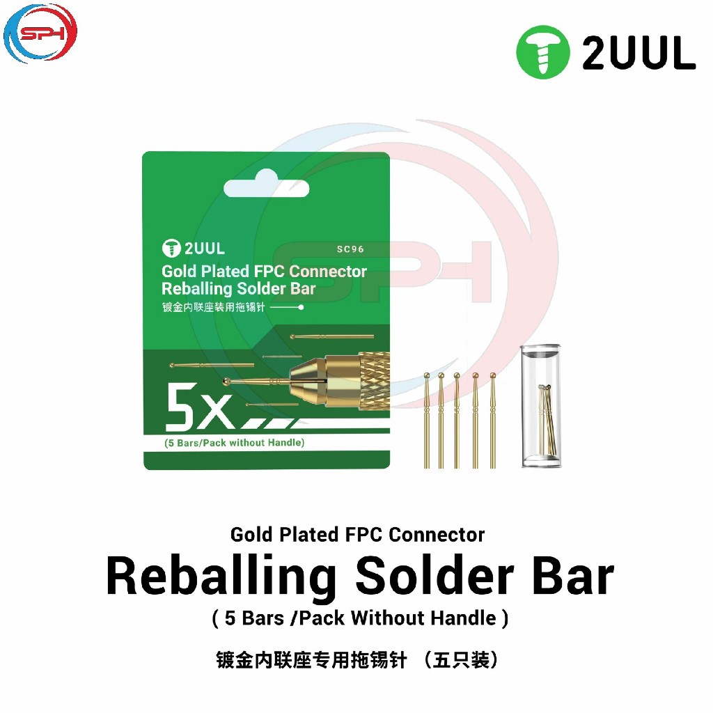 MATA SOLDERING TOOL BIT 2UUL SC96 Gold Plated FPC Connector Reballing Solder Bar (5 บาร์/แพ็คไม่มีด้