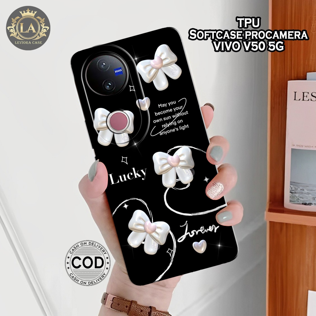 เคส HP ล่าสุด VIVO V50 5G 2025 - เคส Leviora - เคสแฟชั่นสีดํา - เคส VIVO V50 5G 2025 Softcase - เคสก