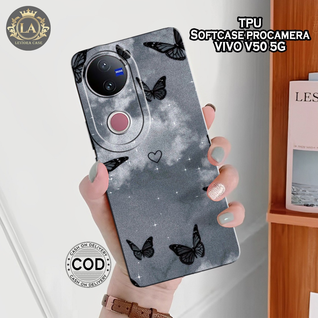 เคส HP ล่าสุด VIVO V50 5G 2025 - เคส Leviora - เคสแฟชั่นผีเสื้อ - เคส VIVO V50 5G 2025 Softcase - เค