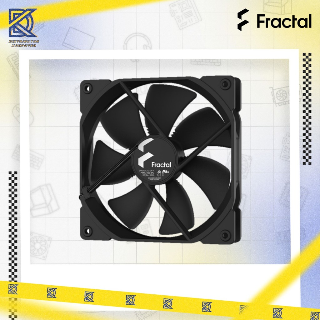 FRACTAL DESIGN FAN CASING DYNAMIC X2 GP-12 PWM 120MM - สีดํา