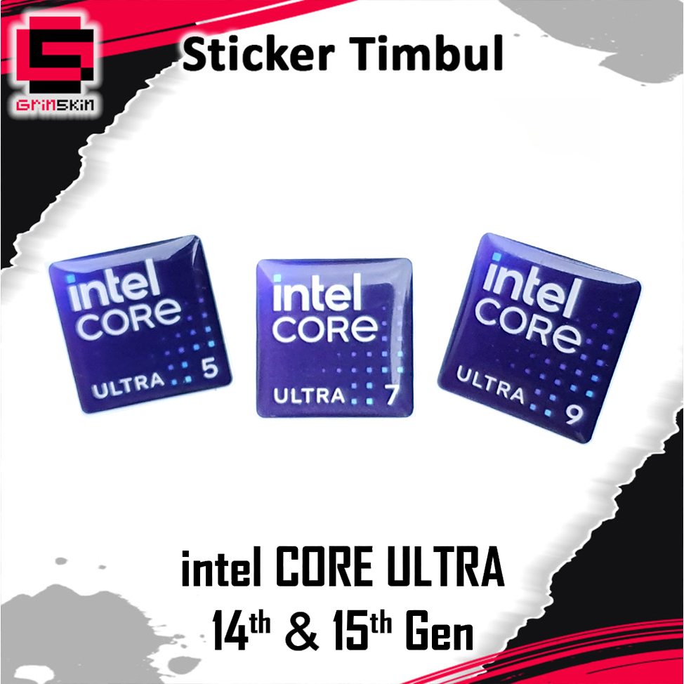 สติ๊กเกอร์สัญลักษณ์นูน intel Core Ultra 5 7 9 Gen 14 Gen 15