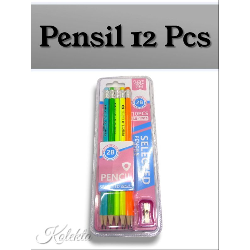 ดินสอ 2B 10 ชิ้น 5 สี LB1203