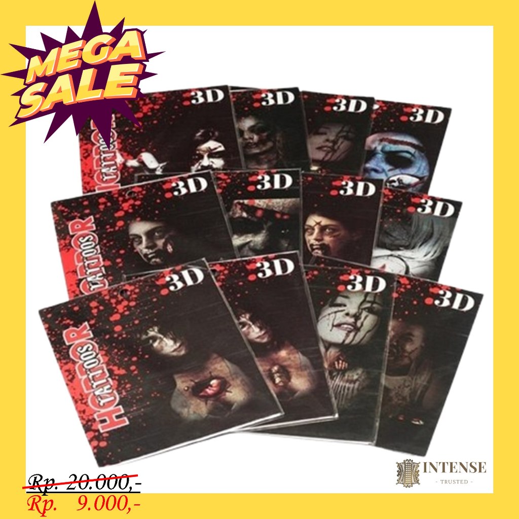 TEMPORARY TATTOO STICKER 3D HORROR CONTENTS 6 / TEMPORARY TATTOO STICKERS (800150163)