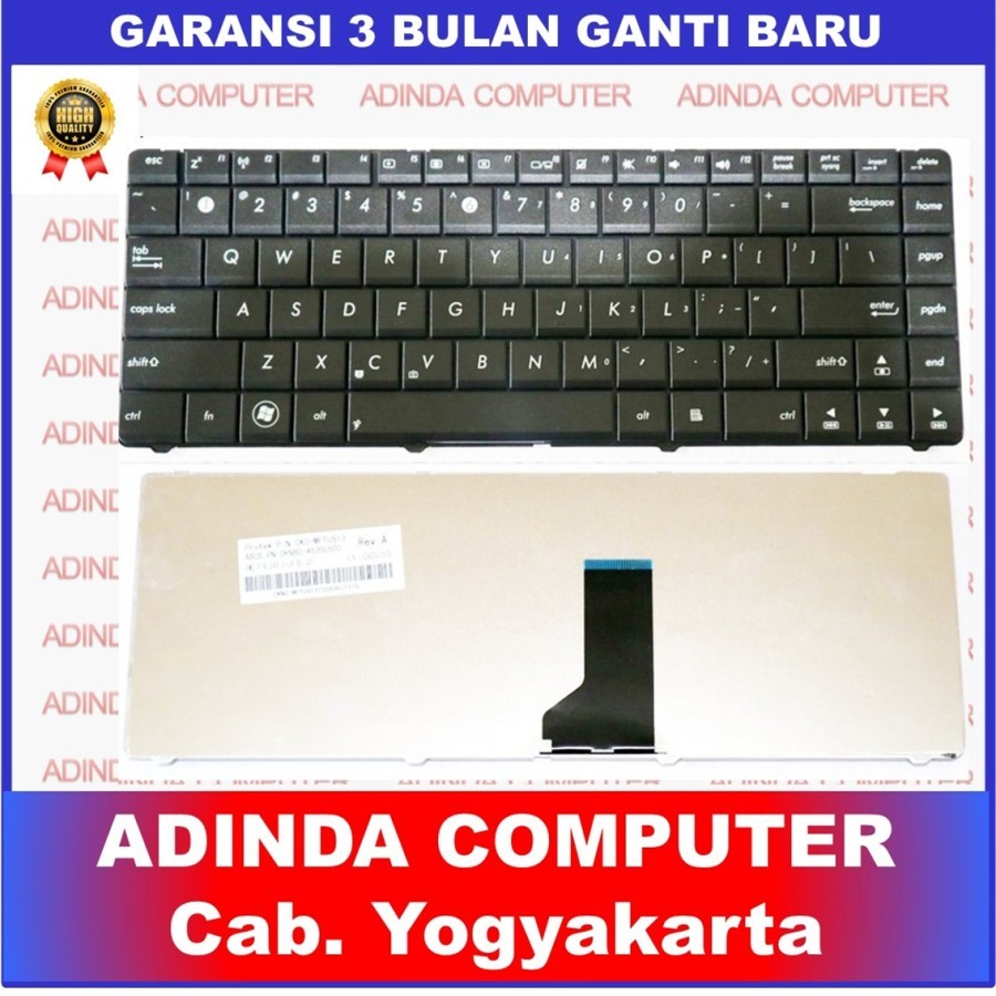 Asus K42 K43 X43B X43U K43T K43B A43 N82JQ N82JG N82JV คีย์บอร์ดไม่กรอบ