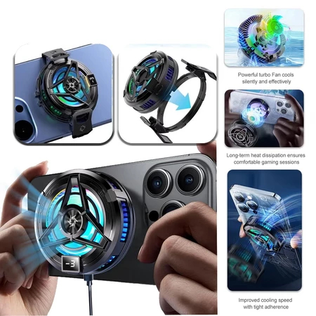 HP Cooler Phone Cooler Magnetic และ Clip RGB Cooler Magnetic Phone Cooler และคลิปพลาสติก SL19 | ส17